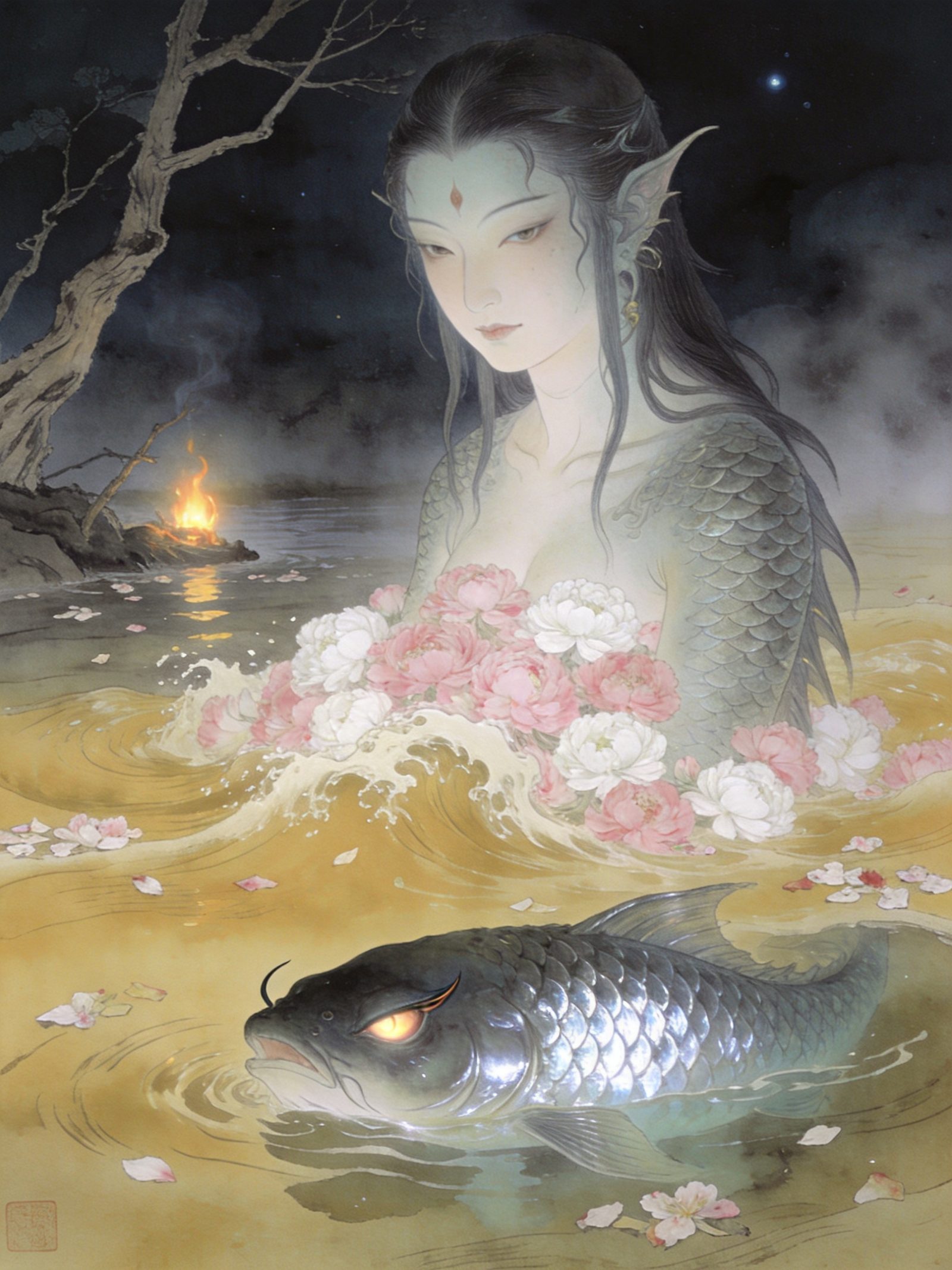 团花渔 画像